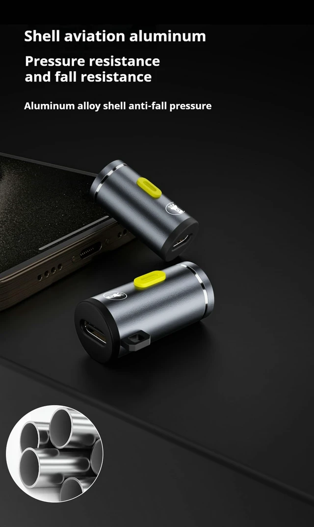 Alt view image 6 of 7 - USB C Mini Glare Torch USB Type C Emergency Llluminated Lamp, 5V 1W, Aluminium Alloy, Shell with Keychain Lanyard, for Camping Outdoor, 2Pcs