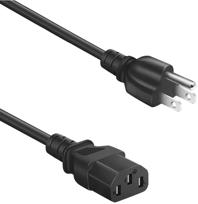 Main image of C13 Power Cord Replacement for Epson, Optoma, ViewSonic, NEC Projector and TV Computer Monitor -18 AWG, 3 Prong Plug, 6 FT
