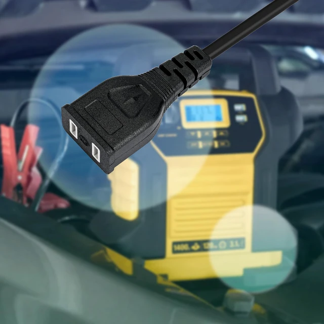 Alt view image 6 of 6 - Jump Starter Power Cord for DXAEJ14 1400 Peak Amp, 2 Prong | Car Battery Charger Replacement, Jump Starter DXAEPS2 Professional Power Station AC Wall Source Portable Supply Cable Adapter