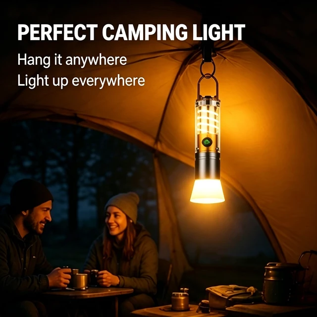 Alt view image 6 of 7 - High Lumens Rechargeable Flashlights, 100000 Lumens Super Bright Flashlights, 6 Modes Zoomable High Bright FlashlightsSuitable for Hiking Camping and Family Emergencies