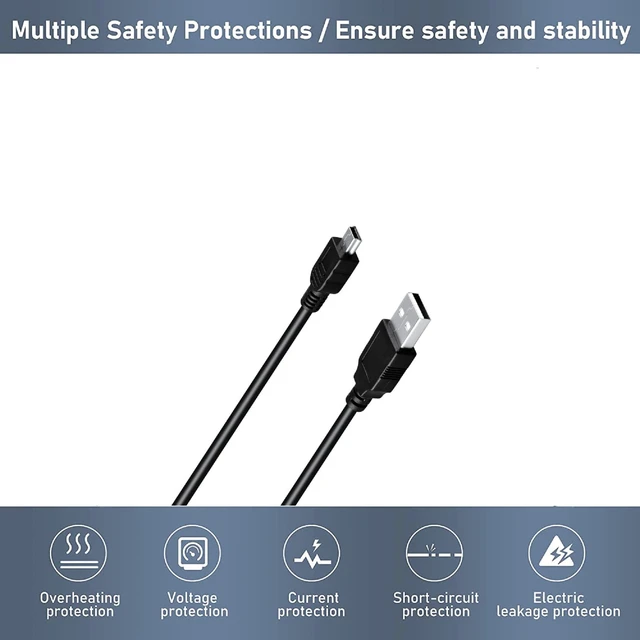 Alt view image 4 of 5 - 5ft USB Charging Cable PC Charger Power Cord for Craig Electronics CLP288 9; inch, CLP285 10, CLP289 10.1; High Definition Dual CORE Android slimbook Netbook Basic Laptop