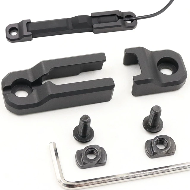 Main image of Mlok Pressure Switch Mount Plate Aluminum, for Fe-ya-chI Series FL11, FL14, FL17, FL22, FL27, FL31, FL34, FL37 Weapon Lights Remote Tape Switch Mounting (Black)