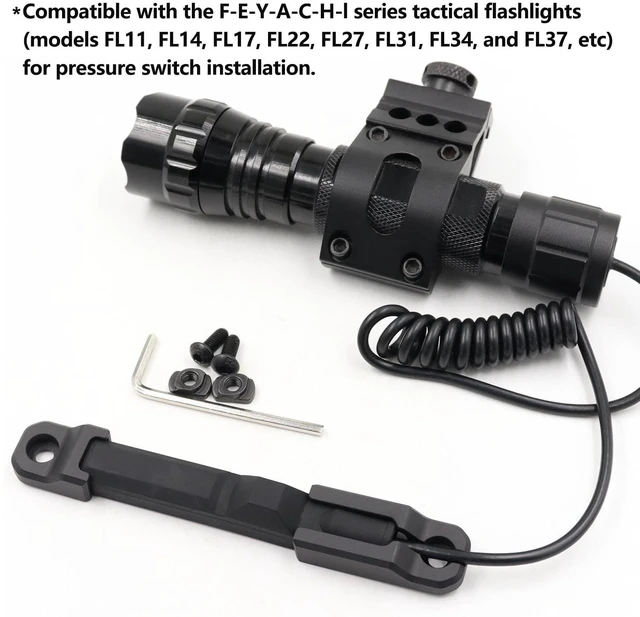 Alt view image 3 of 7 - Mlok Pressure Switch Mount Plate Aluminum, for Fe-ya-chI Series FL11, FL14, FL17, FL22, FL27, FL31, FL34, FL37 Weapon Lights Remote Tape Switch Mounting (Black)