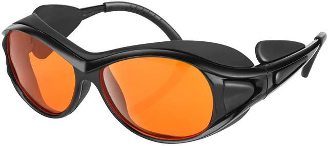 Main image of Professional UV Light Safety Glasses for 90nm-490nm wavelength UV lamps, UVC protective glasses, blocking blue light , Anti-Fatigue Anti Glare, shatterproof, anti-scratch and anti-fog, orange lenses