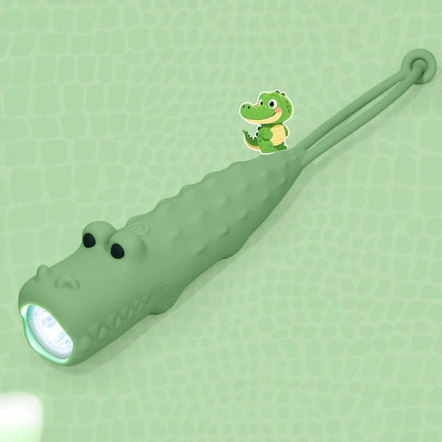 Main image of Kids Silicone Flashlight, Dimmable Flashlight for Toddlers Kids Boys Girls, Rechargeable Hanging Night Light for Camping, Night Walks and Home Use, Fun Animal Themed Portable Torch