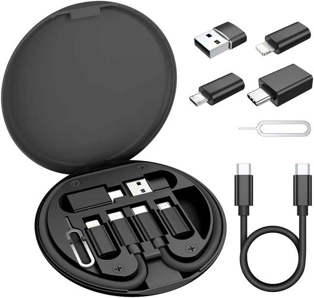 Main image of USB C Charger Adapter Cable Kit,USB 3.2 OTG,USBC to Micro Converter | 6 in 1 Multi Travel Set with 1Ft 100W Charging Cord,Type C to iOS Adaptor Box,Portable Card Storage,Eject Pin,Data Transfer