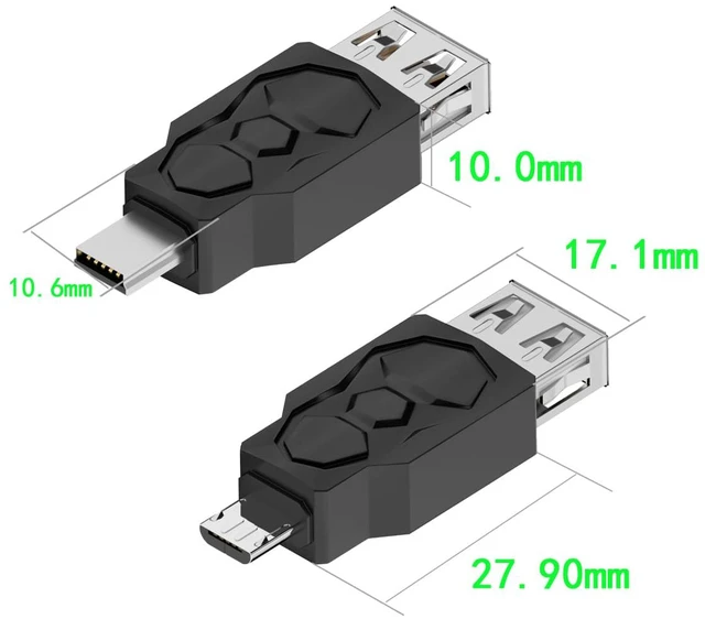 Alt view image 5 of 7 - USB 2.0 Adapter Set USB/Type C/Micro/Mini Male to Female Converter Connector (12 pcs)
