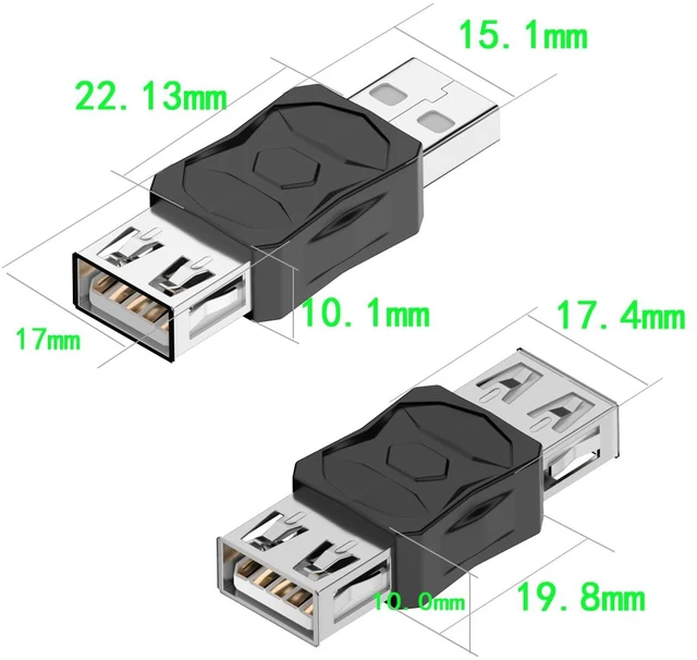 Alt view image 6 of 7 - USB 2.0 Adapter Set USB/Type C/Micro/Mini Male to Female Converter Connector (12 pcs)