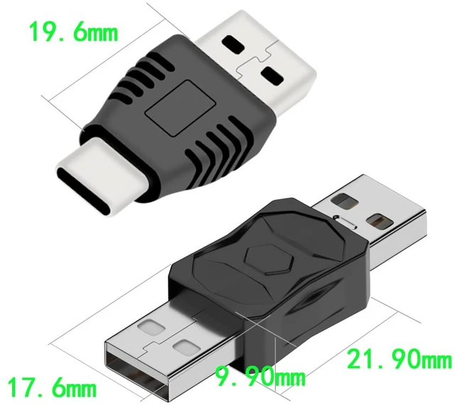 Alt view image 7 of 7 - USB 2.0 Adapter Set USB/Type C/Micro/Mini Male to Female Converter Connector (12 pcs)
