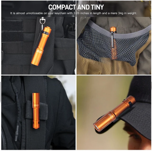Alt view image 5 of 7 - Archer Mini EDC Flashlight, USB-C Rechargeable Pocket Flashlights 405 Lumens, IPX8 Waterproof Mini Penlight with Clip for Everyday Carry, Inspection and Emergency Use