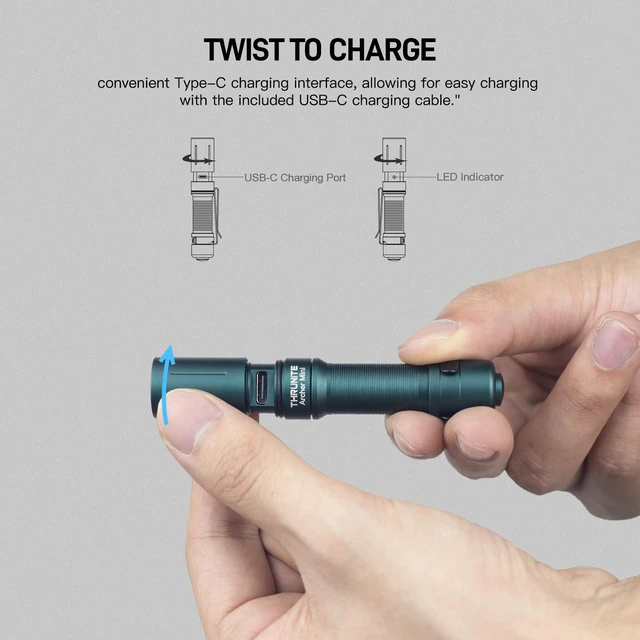 Alt view image 6 of 7 - Archer Mini EDC Flashlight, USB-C Rechargeable Pocket Flashlights 405 Lumens, IPX8 Waterproof Mini Penlight with Clip for Everyday Carry, Inspection and Emergency Use