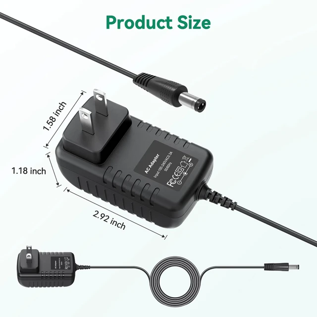 Alt view image 5 of 5 - 12V AC Adapter Charger Compatible with Getac Z710 ZX70 Basic Series 7" Android Tablet PC Power Supply Cord Mains PSU