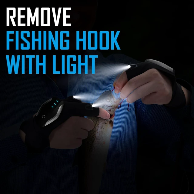 Alt view image 4 of 7 - Stocking Stuffers for Adults Men Rechargeable Flashlight Gloves | Anniversary Birthday Gifts for Men Dad Him, Gifts for Men Who Have Everything, LED Glove for Hunting Fishing Repairing Gadget