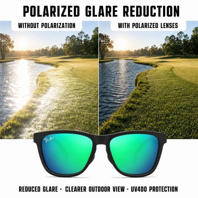 Alt view image 2 of 5 - Polarized Golf Sunglasses and Hiking Sunglasses for Men Women | Non-slip running sunglasses with polarized glare reduction for golf and light sports, including tennis and pickleball
