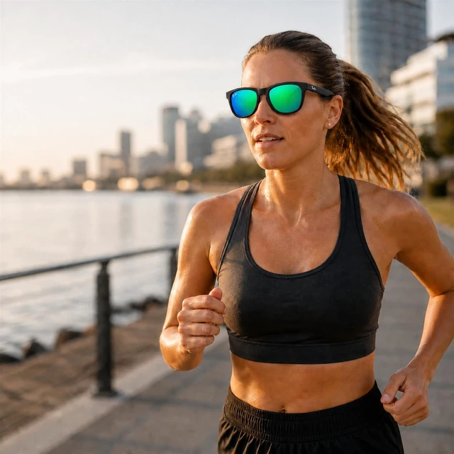 Alt view image 4 of 5 - Polarized Golf Sunglasses and Hiking Sunglasses for Men Women | Non-slip running sunglasses with polarized glare reduction for golf and light sports, including tennis and pickleball