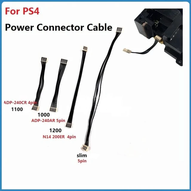 Alt view image 2 of 6 - 10pcs Power Connector Cable for PS4 1000 1100 1200 Slim Replacement Cord 240AR 5Pin 240CR 4Pin 200ER Pro ADP-300ER / N15-160P1A 7000 Host Power Connector Wire (10pcs 1000)