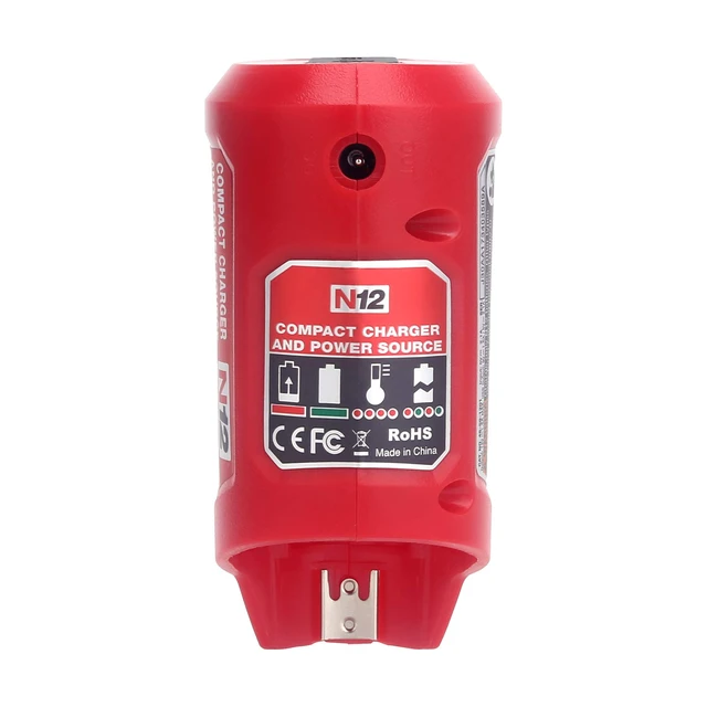 Alt view image 7 of 7 - Compatible with Mil-Waukee 12V Battery Charger and Portable Power Source Adapter 48-59-1201, 49-24-2310 Compatible with Mil-Waukee 12 Volt Heated Jacket Battery (USB Charger Adapter-ONLY)