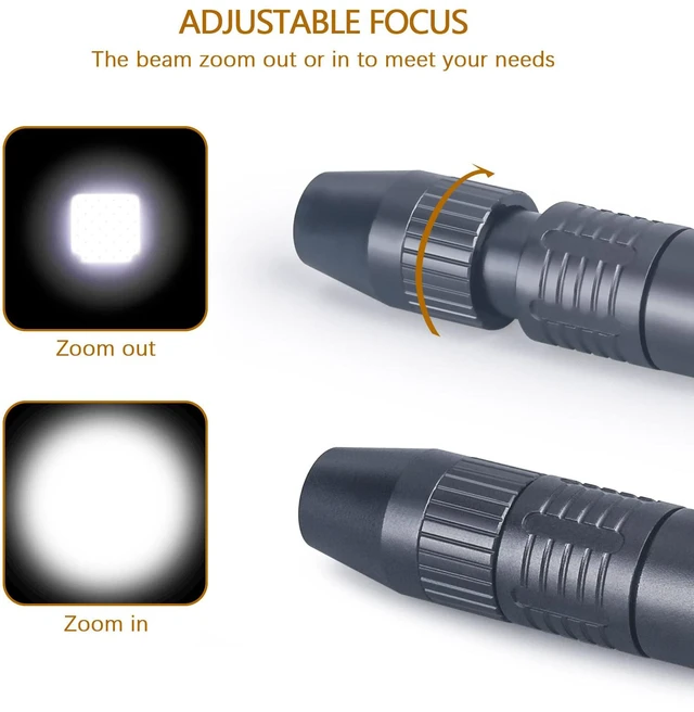 Alt view image 4 of 6 - D12 Zoomable Pen Light, Reusable Medical Pocket Light with Clip, Waterproof and Anti-Drop White Light Penlight Flashlight, Medical Penlight for Nurses, Doctors and Nursing Students