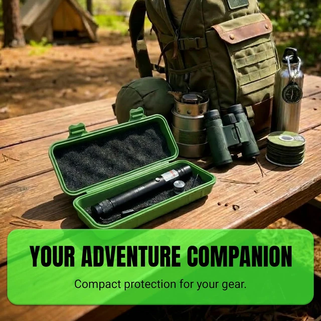 Alt view image 7 of 7 - High Power Green Laser Pointer | Tactical Long Range Green Laser Pointer | Single Press On/Off Tactical Lazer Pointer | Rechargeable Lazer Pointer and Carrying Case (X1)