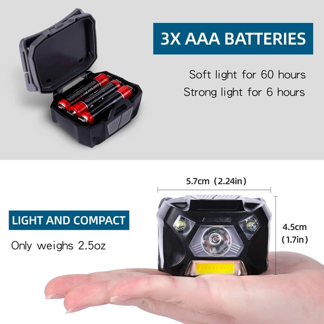 Alt view image 5 of 7 - 2 Pack Red Light Headlamp Red White Light Suitable for Nighttime Hiking Birdwatching Astronomical Observation Outdoor Camping