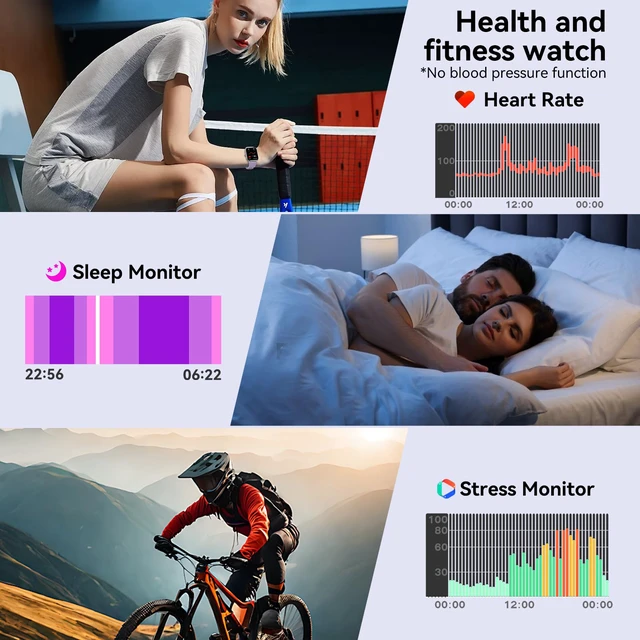 Alt view image 5 of 7 - Smart Watch for Men Women, 1.83" HD Touch Screen Smartwatch with Bluetooth Call, 5 ATM Waterproof, 130+ Sport Modes Fitness Tracker Heart Rate Sleep Monitor Pedometer, Compatible with Android iPhone