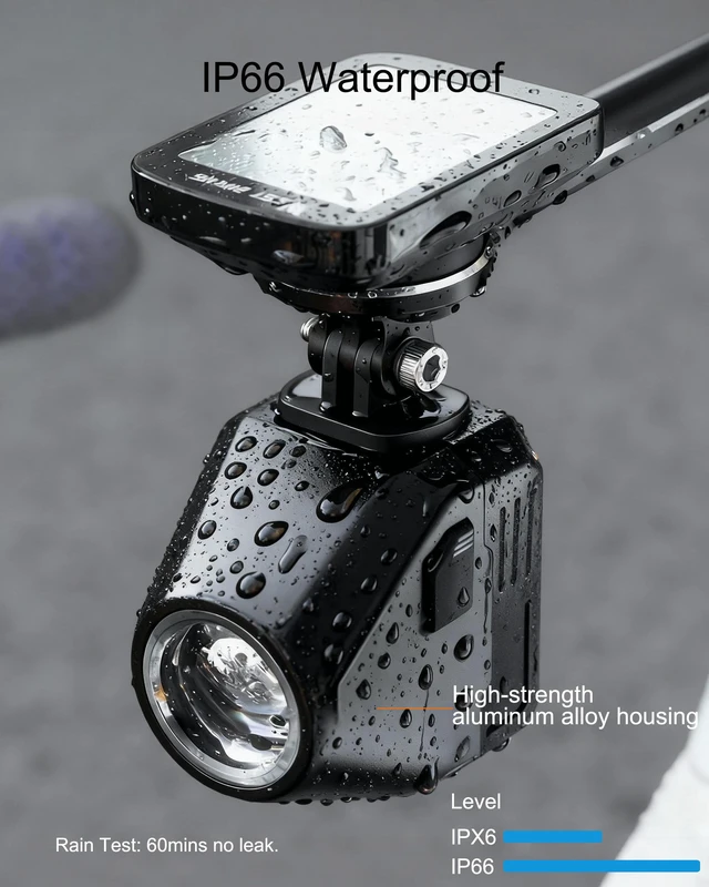 Alt view image 4 of 7 - Bike Light for Night Riding, Front Bike Lights 1600 Lumens USB-C Rechargeable Bicycle Light IP66 Waterproof Bike Headlight for City Commuting Night Riding Cycling