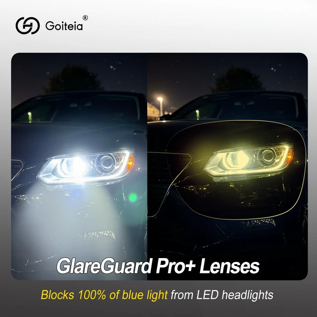 Alt view image 5 of 7 - Night Driving Glasses for Men & Women - Yellow Anti-Glare | Yellow Night Vision Lenses - Dual-Layer AR Coating - Ultra-Light TR90 Frame - for Headlight/LED Glare