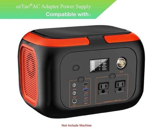 Alt view image 2 of 5 - 19V Adapter for SinKeu G600 Portable Outdoor Power Station JYH5Z-1900474-BY 3.7V 80000mAh 296Wh Li-ion Battery 600W DC19V 4.74A Replacement Power Supply Charger Cord Cable