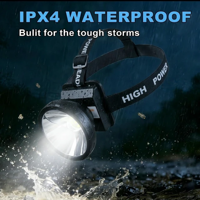 Alt view image 6 of 7 - Bright Headlamp Rechargeable LED Torch for Mining,Camping, Hiking, Fishing