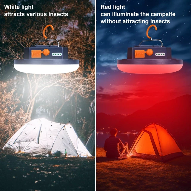 Alt view image 3 of 6 - Rechargeable 3000LM Red Light Camping Light Tent Camping Lantern Fishing Lantern
