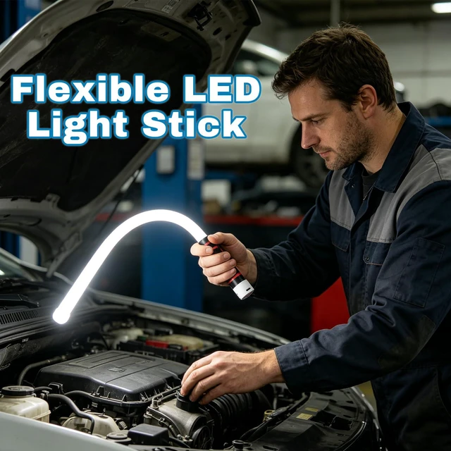 Alt view image 7 of 7 - Bendable LED Work Light 28.7 Rechargeable | 3 Modes Inspection Light, Bendable LED work light provides flexible lighting for tight and hard-to-reach areas