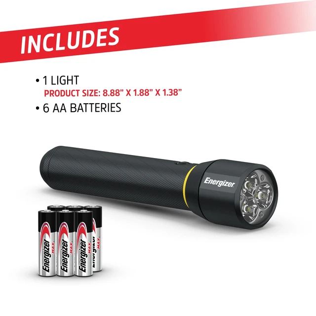 Alt view image 6 of 7 - LED Flashlight Vision PRO, Ultra Bright 1000+ Lumens, IPX4 Water Resistant, Aircraft-Grade Aluminum LED Light, Rugged Metal Flash Light for Outdoors, Emergency Power Outage, Black