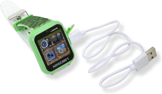 Alt view image 4 of 6 - Minecraft Kids Smart Watch Touchscreen Interactive Watch with 10 Customizable Clock Faces, Built-in Camera, Video Recorder, Alarm, Calculator, Games & Pedometer Fits Wrists 5.5" to 8"
