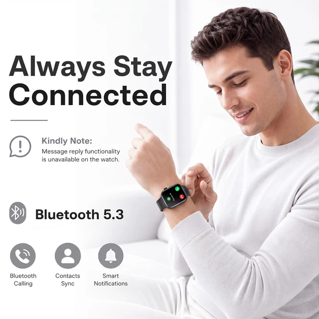 Alt view image 7 of 7 - Smart Watch for Women Men, Bluetooth Answer/Make Call, 1.83" HD Touchscreen | IP67 Waterproof Fitness Tracker, Heart Rate/Sleep Monitor, DIY Dial, Multi-Sport Modes Pedometer, Smartwatch