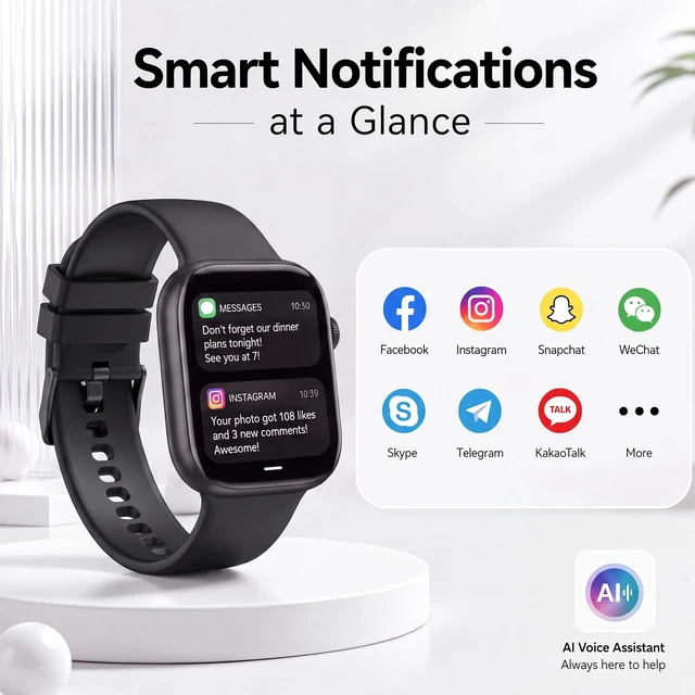 Alt view image 5 of 7 - Smart Watch for Women Men, Bluetooth Answer/Make Call, 1.83" HD Touchscreen | IP67 Waterproof Fitness Tracker, Heart Rate/Sleep Monitor, DIY Dial, Multi-Sport Modes Pedometer, Smartwatch