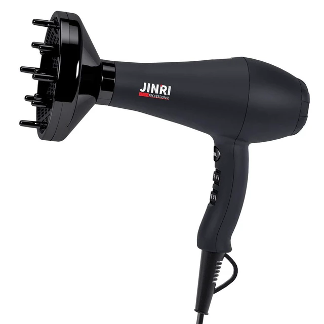 Alt view image 6 of 7 - Ionic Hair Dryer with Diffuser & Comb and Concentrator, Lightweight Quiet Infrared Blow Dryer, Powerful 1875 Watt Motor for Smooth and Fast Drying Hair, Black