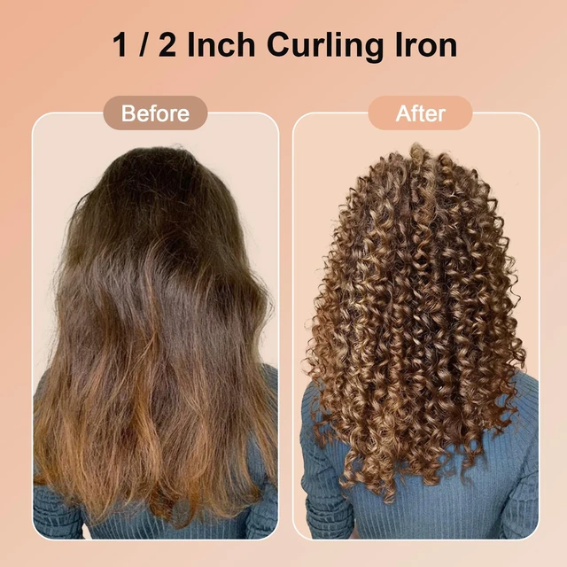 Alt view image 6 of 7 - 1/2 Inch Curling Iron for Short Hair, Half Inch Skinny Curling Wand for Pixie Cuts & Bangs, Ceramic Thin Hair Curler with Small Barrel for Tight Ringlets, Travel Dual Voltage (360°F-480°F)