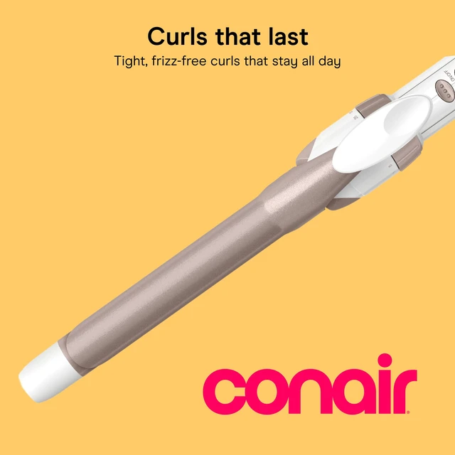 Alt view image 2 of 7 - Curling Iron, Double Ceramic, 3/4-in. Width, White/Rose Gold | Hair curler for soft spirals and tight curls, includes 30 heat settings, dual voltage, built-in heat protection, and auto-off