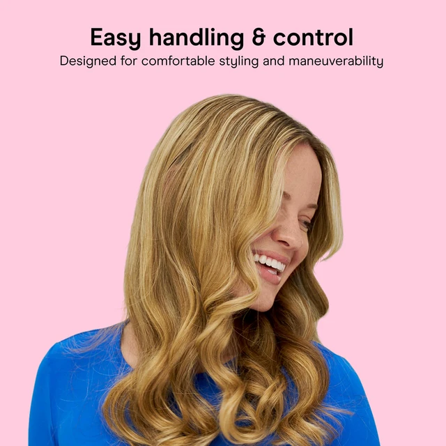 Alt view image 5 of 7 - Curling Iron, Double Ceramic, 3/4-in. Width, White/Rose Gold | Hair curler for soft spirals and tight curls, includes 30 heat settings, dual voltage, built-in heat protection, and auto-off