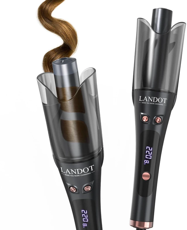 Alt view image 5 of 6 - Automatic Rotating Curling Iron 1 Inch, Auto Hair Curler for Women | One-Button Auto Curl, 2-Way Anti-Tangle & Anti-Scald, 30s Fast Heat, Negative Ion Ceramic, Dual Voltage, 60-Min Auto Shut-Off