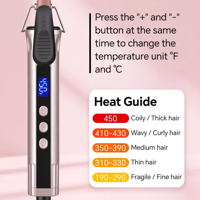 Alt view image 6 of 7 - Hair Curling Iron Wand 1Inch for Classic Curls&Natural Waves | Professional Ceramic Hair Curler Wand, Adjustable Temp, with Heat-Resistant Glove, Dual Voltage for Medium to Long Hair