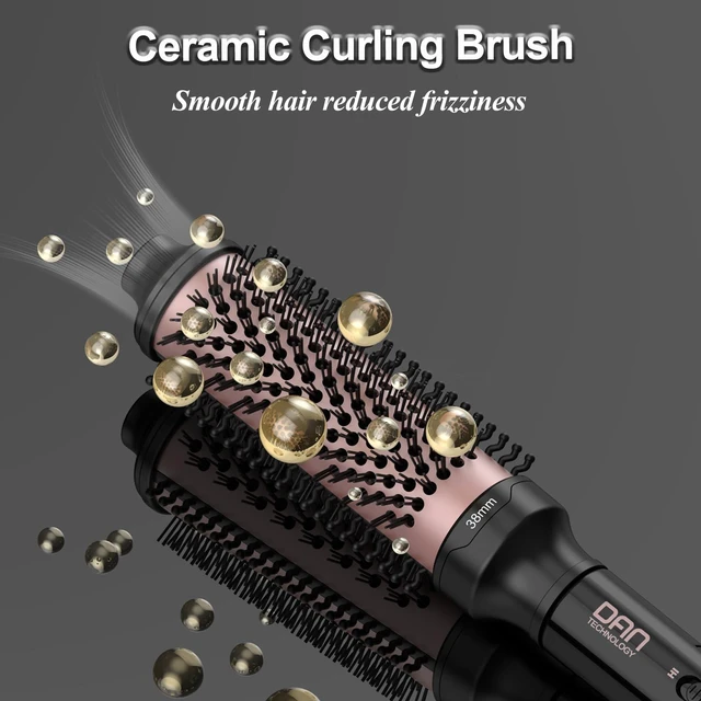 Alt view image 5 of 6 - Brush,Heated Round brush, 1.5 Inch Ceramic Curling Brush | Dual PTC Technology *Dual Voltage *30sec Fast heating *360 Swivel Cord *High and low switch *Comb and Curling Iron Combined