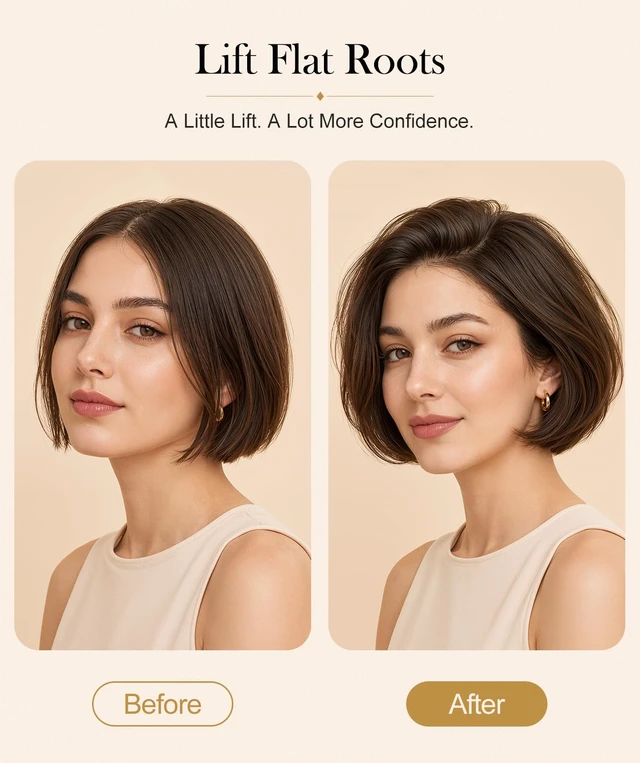 Alt view image 3 of 7 - Thermal Brush for Short Hair, 3/4 Inch Ceramic Curling Brush | 30s Heat-Up Ceramic Tourmaline Brush, 3 LED Settings 390-430°F, Dual Voltage 120-240V, Cool Tip for Bobs, Pixies and Bangs