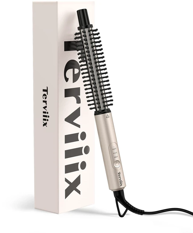 Main image of Thermal Brush for Short Hair, 3/4 Inch Ceramic Curling Brush | 30s Heat-Up Ceramic Tourmaline Brush, 3 LED Settings 390-430°F, Dual Voltage 120-240V, Cool Tip for Bobs, Pixies and Bangs