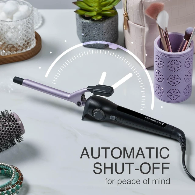Alt view image 6 of 7 - Anti-Static ½-Inch Clipped Curling Iron with Titanium Protection, Fast Heat-Up, Ceramic Barrel for Tight Ringlet Curls & Natural Curl Definition, Auto Shut-Off