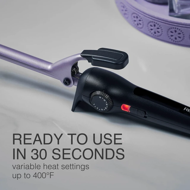 Alt view image 5 of 7 - Anti-Static ½-Inch Clipped Curling Iron with Titanium Protection, Fast Heat-Up, Ceramic Barrel for Tight Ringlet Curls & Natural Curl Definition, Auto Shut-Off