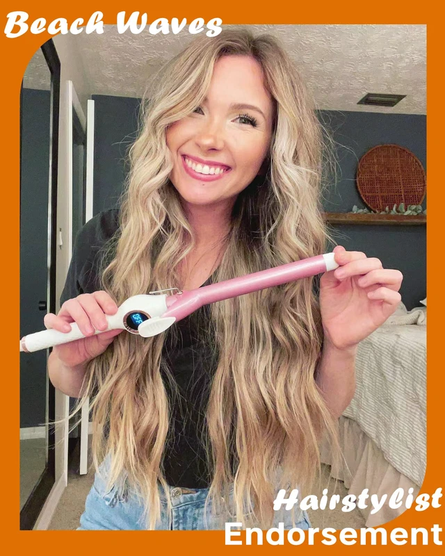 Alt view image 2 of 7 - Ceramic Curling Iron, 3/4 Inch Barrel, Digital Temp Control, Fast Heat Up, 7 Adjustable Temperatures, 60 Min Auto Shut Off