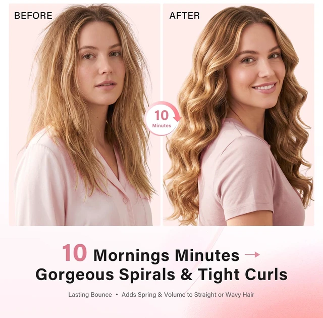 Alt view image 5 of 7 - 1.25 Inch Curling Iron with Clip, Ceramic Hair Curler, Dual Voltage | 1 1/4 inch ceramic tourmaline barrel with a clamp creates loose, bouncy waves and lasting volume