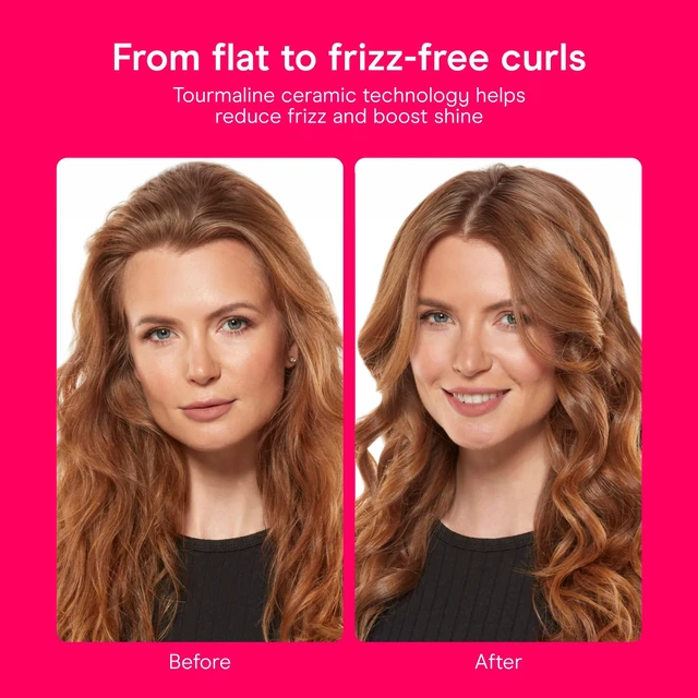 Alt view image 3 of 7 - Curling Iron, Adjustable Heat, 1.75" Ceramic Barrel | Clamp curling iron for loose curls and beach waves on medium to long hair, 30-second power up, 5 heat settings to 400°F