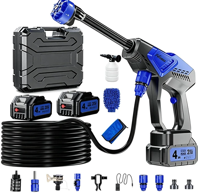 Main image of Portable Handheld Cleaning Tool | 6-in-1 Nozzle, Dual Batteries, Tool Box Storage, 32FT Hose, Lightweight Compact Spray Tool, for Car, Garden, Patio, Camping